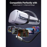 UGREEN 90629 RIGHT ANGLE USB-C TO C VR CABLE 5M (5GBPS) BLK