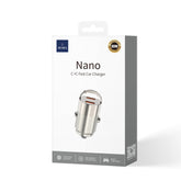 WiWU Nano Series 30W Fast Car Charger Wi-QC029 USB-C+USB-C