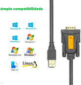 Ugreen adapter cable USB-A - DB9 RS-232 1.5m gray (CR104)
