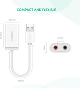 UGREEN USB Audio Adapter External Stereo Sound Card