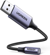 Adaptador de Som e Placa de Som Externa USB 2.0 UGREEN 30757 com Entradas P2 3,5mm para Fone e Microfone