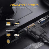 UGREEN 1.5M DVI-D 24+1 Dual Link Male to Male