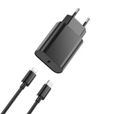 Wall Charger with 20W PD Single Port USB Wall Plug Black White Charging Adapter