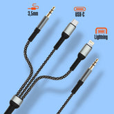 Cabo adaptador 3 em 1 para áudio