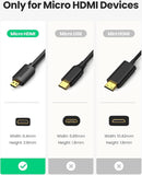 Ugreen HD127 micro HDMI - HDMI 2.0 4K 60Hz cable 1 m - black 30148