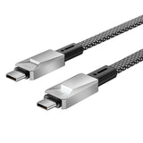 Cabo WiWU Cyberlink Wi-C078 USB-C para USB-C 100W, 1 metro, prateado