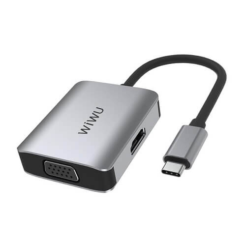 Wiwu Alpha 513HVP 5 em 1 USB 3.0 Tipo C HUB HDMI