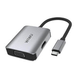 Wiwu Alpha 513HVP 5 em 1 USB 3.0 Tipo C HUB HDMI