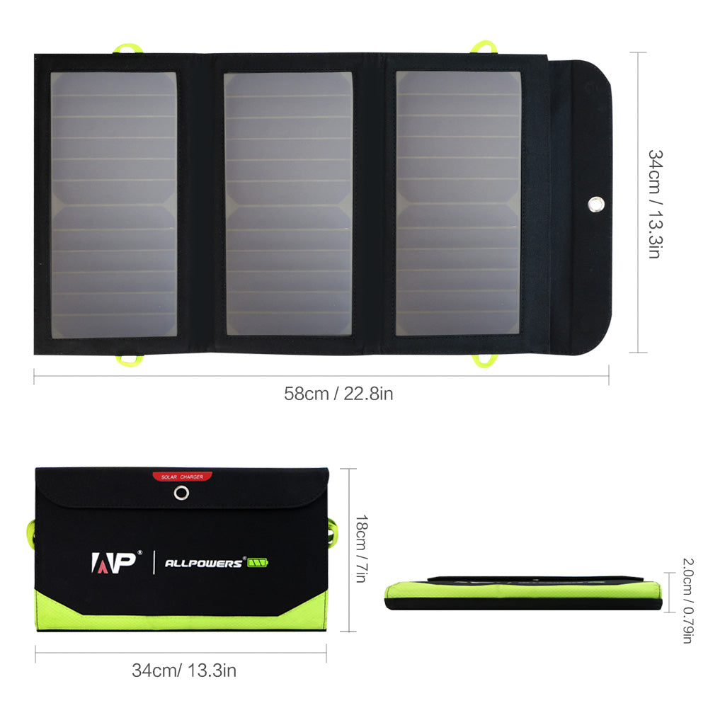 ALLPOWERS SP002 21W Solar Charger with 10000mAh Power Bank