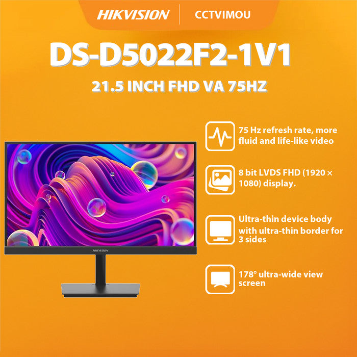 Monitor Hikvision 21,5'' FHD VA 75 Hz