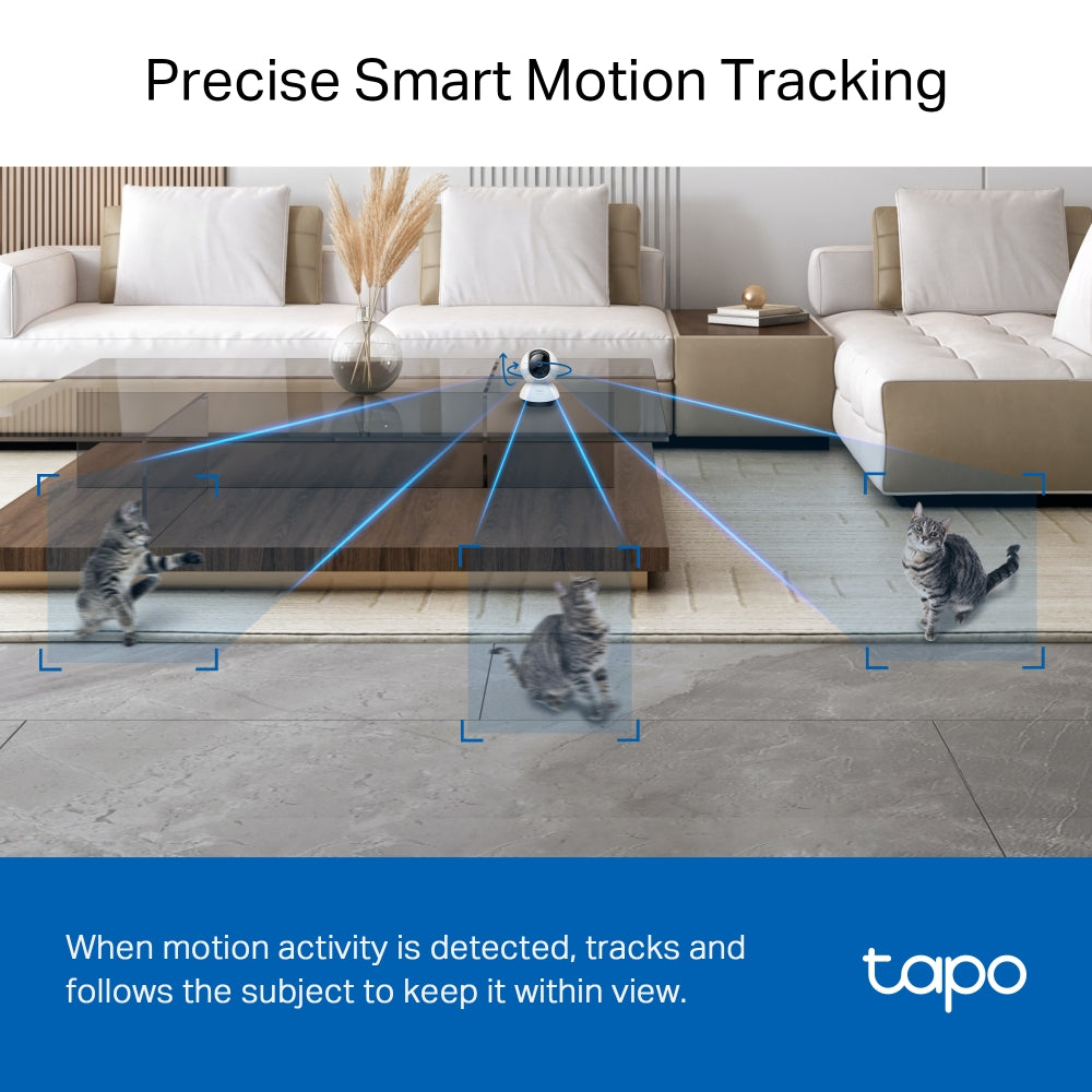 TP-Link Tapo C220 2K 4MP QHD Pan/Tilt AI Smart Home Security Wi-Fi Camera