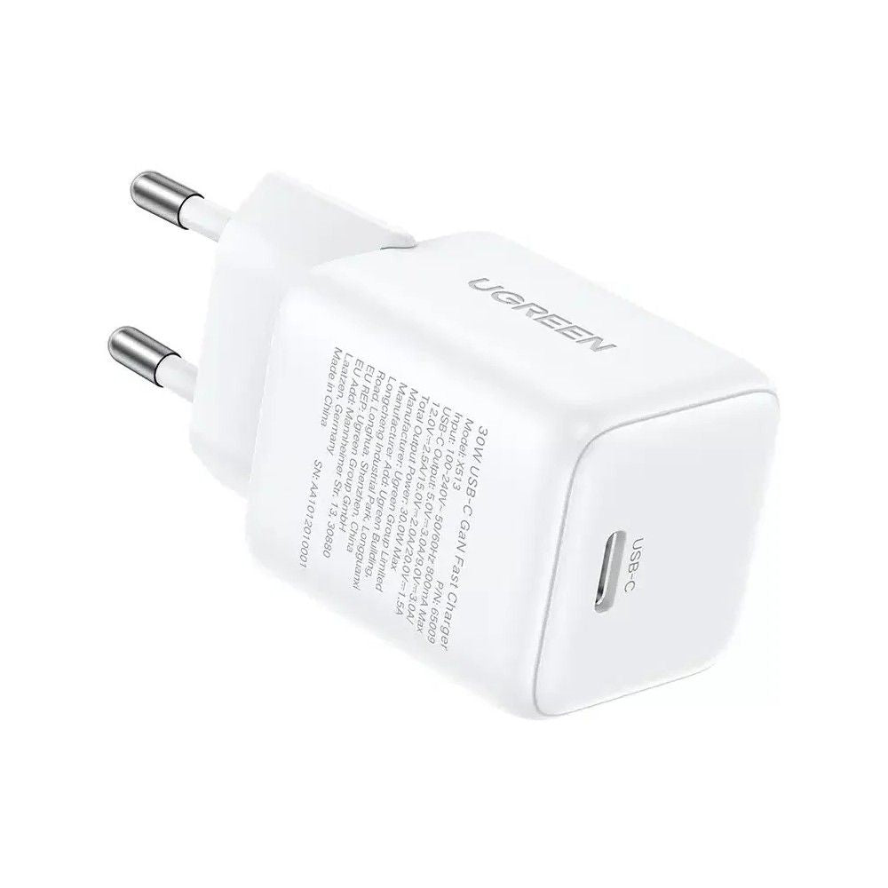UGREEN 30W USB-C GaN Fast Charger Set White EU 65013