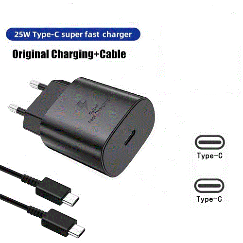 CARREGADOR SAMSUNG FAST CHARGING(25W) TYPE-C TO TYPE-C