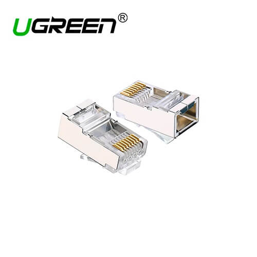 Ugreen 50248 Conector RJ45 Cat6 Blindado - Pacote com 100 Peças