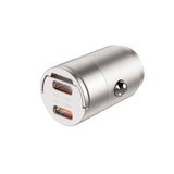 WiWU Nano Series 30W Fast Car Charger Wi-QC029 USB-C+USB-C