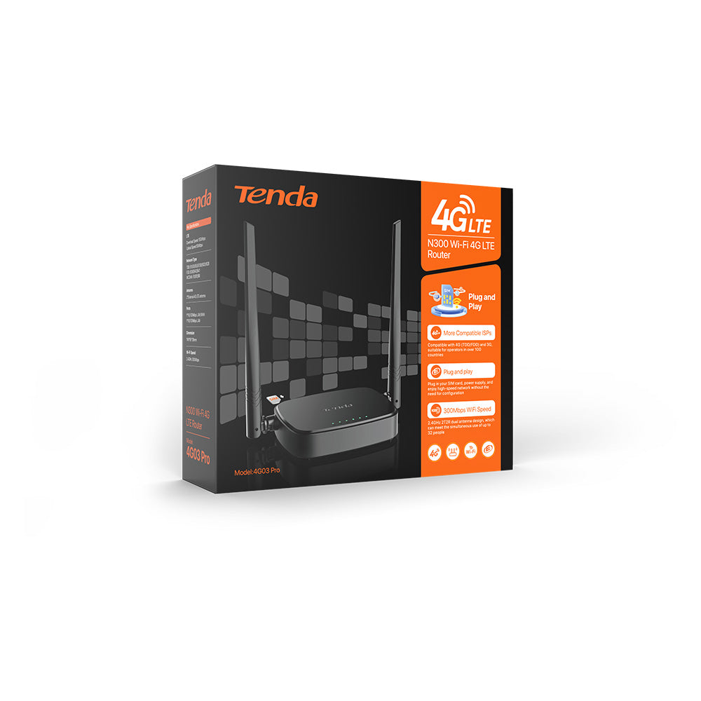 Roteador Tenda G03 Pro N300 Wi-Fi 4G LTE
