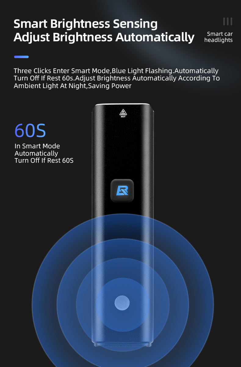 Farol inteligente de bicicleta ROCKBROS