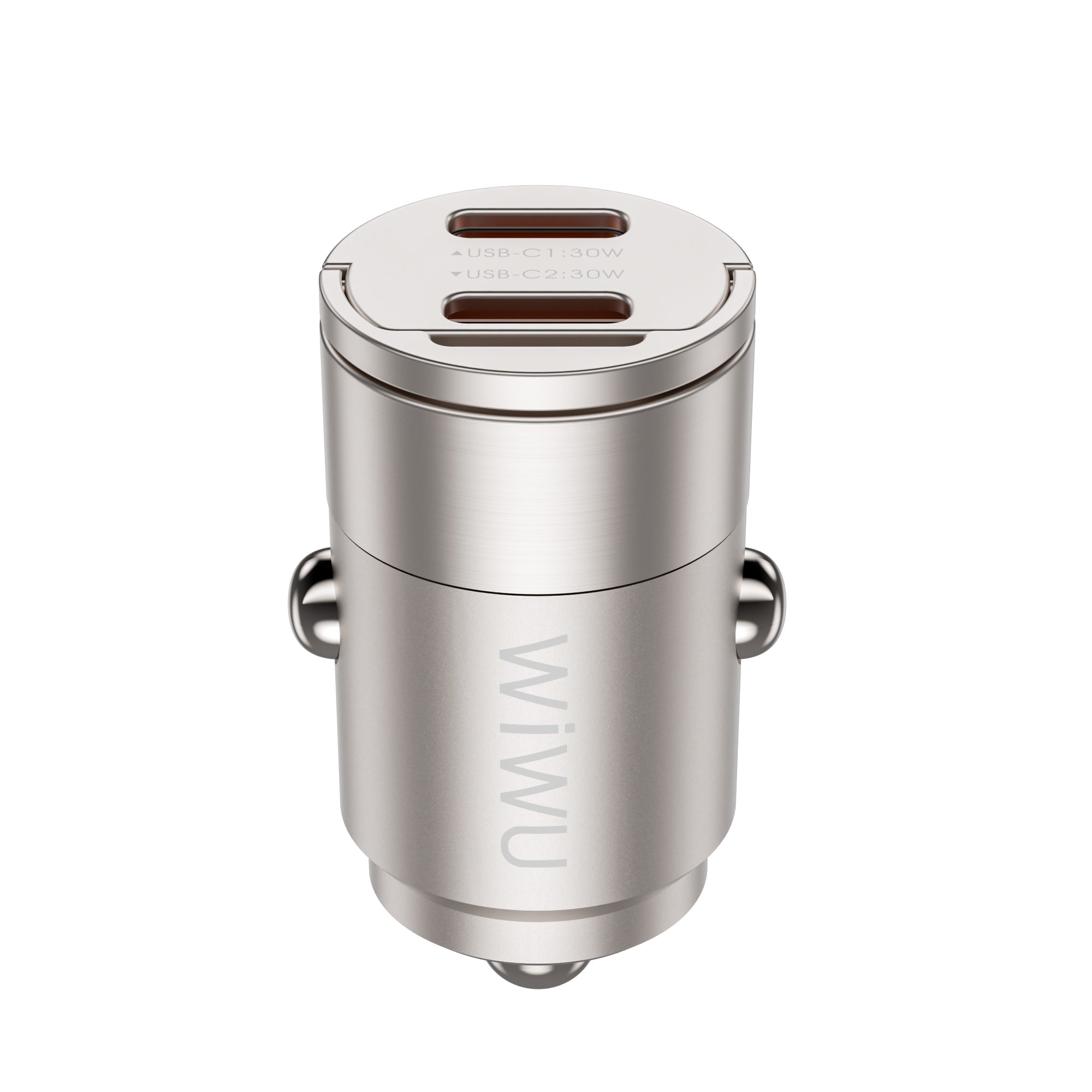 WiWU Nano Series 30W Fast Car Charger Wi-QC029 USB-C+USB-C