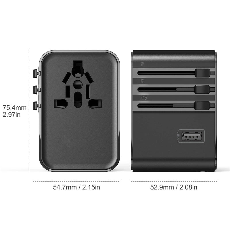 WiWU 45W GaN Universal Plug Adapter 2C+2*USB Wi-UA006