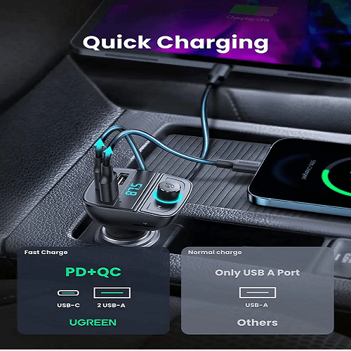 UGREEN CD229 Carregador de carro Bluetooth