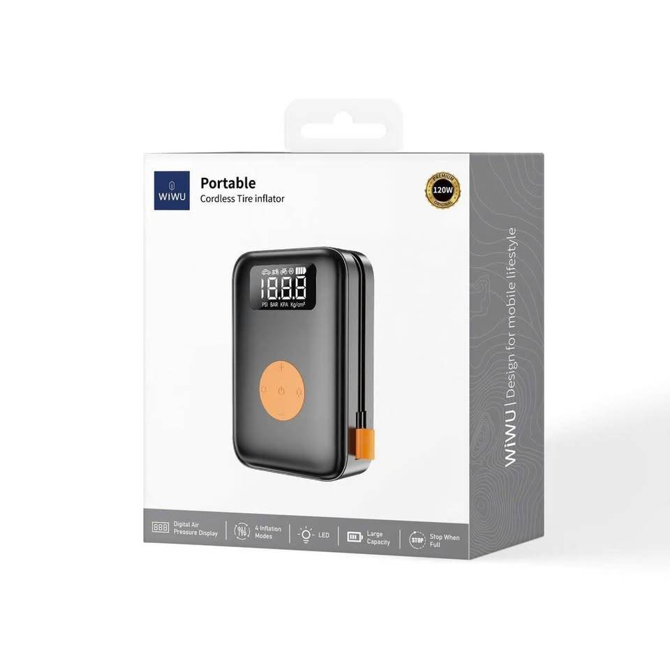 Inflador de pneus portátil WiWU 2500mAh WI-AI003