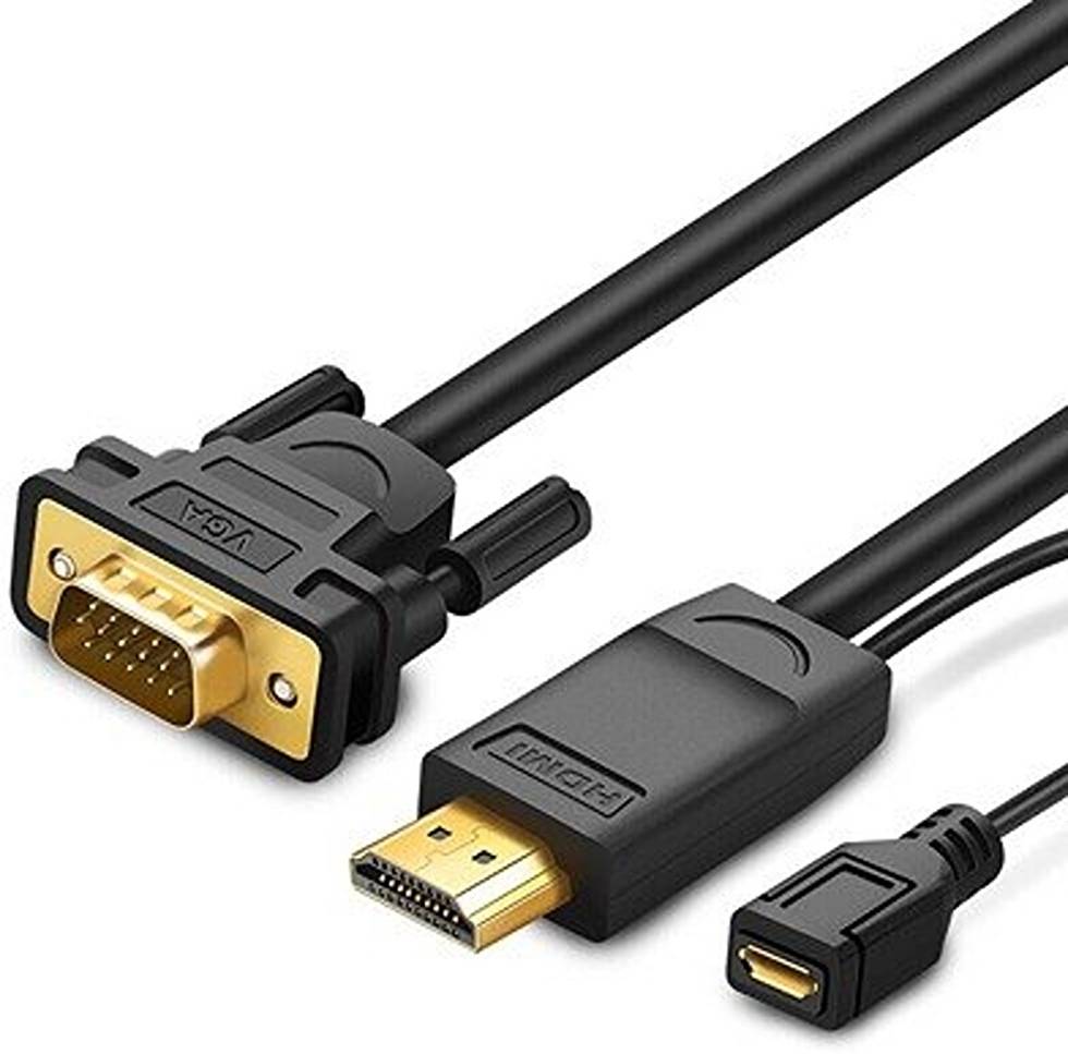 UGREEN 1080P 60Hz HDMI Male to VGA Male 1.5-Meters