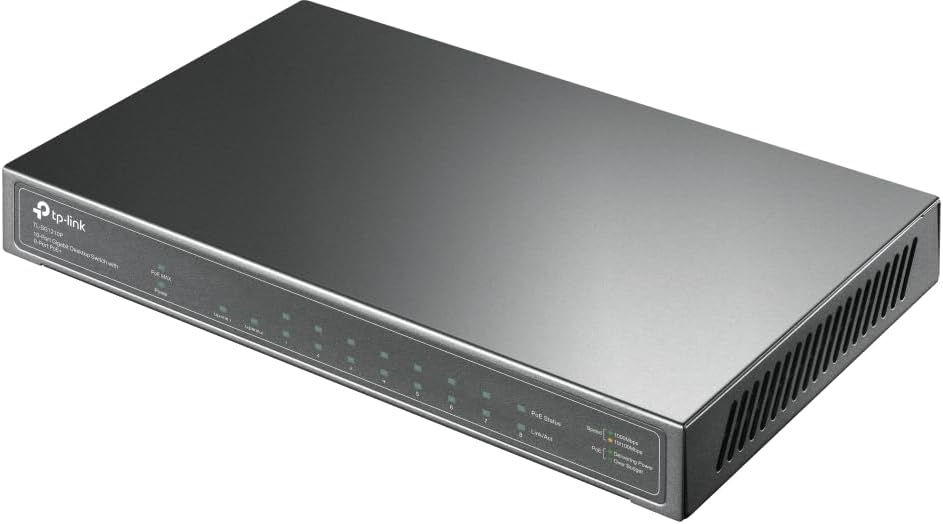 Switch de Mesa Gigabit de 10 Portas com 8 Portas PoE+TL-SG1210P