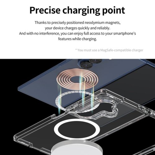 Araree Samsung Galaxy Z Fold 7 DUPLE M Magnetic Magsafe Transparent Protective Case