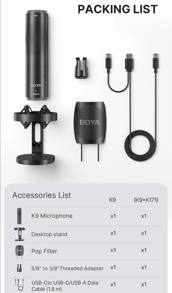 BOYA K9 USB Microphone