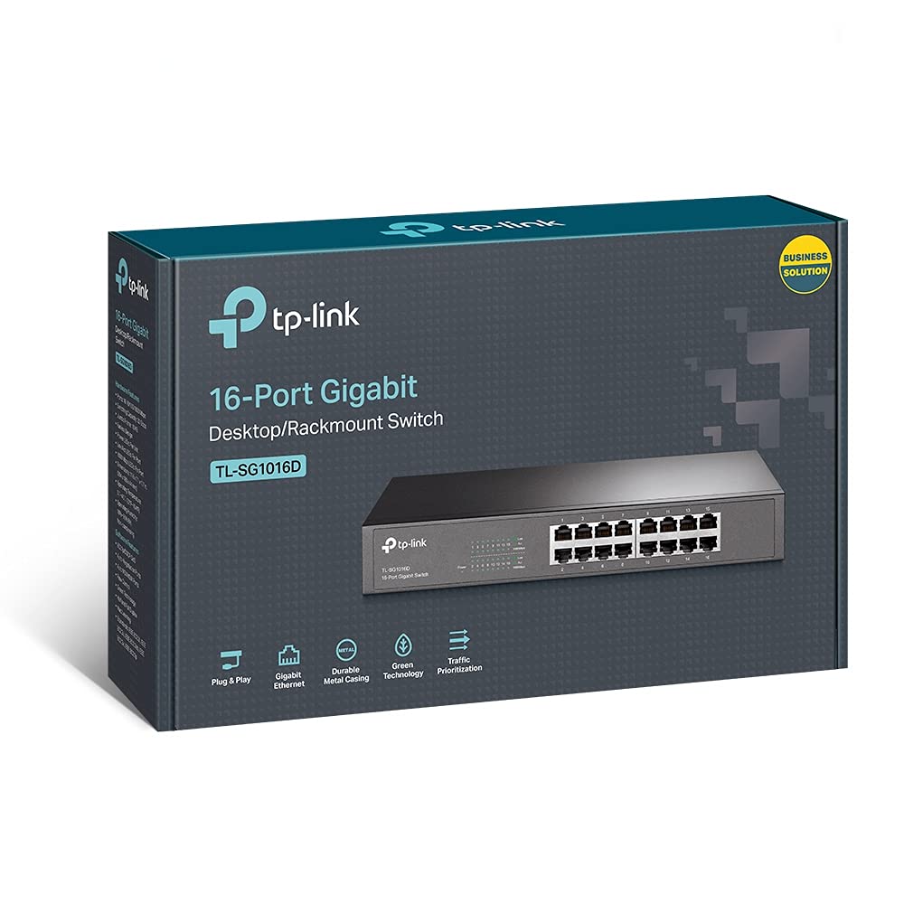 TP-Link TL-SG1016D 16 Port Unmanaged Gigabit Switch