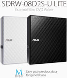 Gravador de DVD Externo ASUS SDRW-08D2S-U LITE