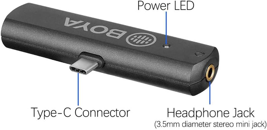 Boya BY-WM4 Pro-K5 Microfone de Lapela Sem Fio Para Dispositivos USB-C