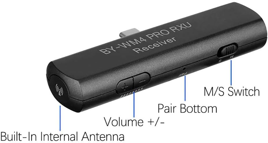 Boya BY-WM4 Pro-K5 Microfone de Lapela Sem Fio Para Dispositivos USB-C