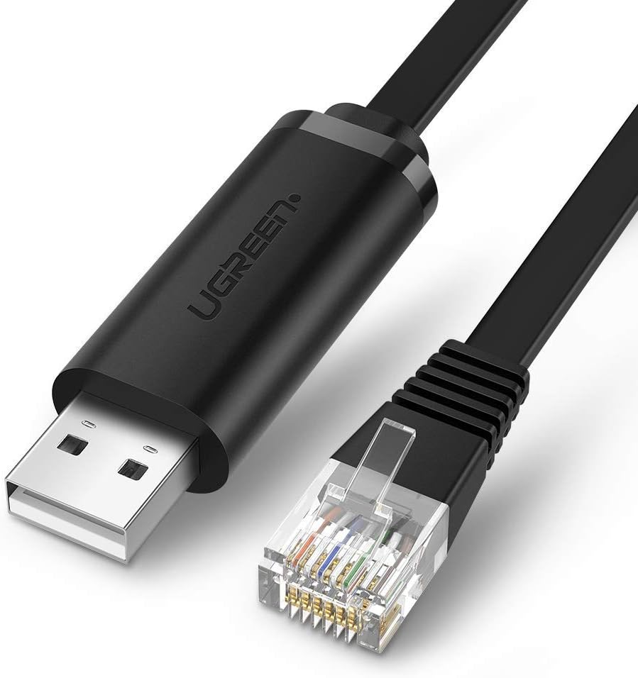 UGREEN USB 2.0 to RJ45 Console Cable 1.5M Black