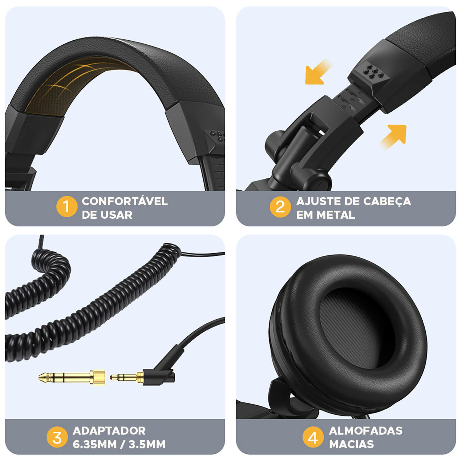 Fone De Ouvido Headphone Estúdio Drivers Maono Au-Mh501