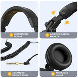 Fone De Ouvido Headphone Estúdio Drivers Maono Au-Mh501