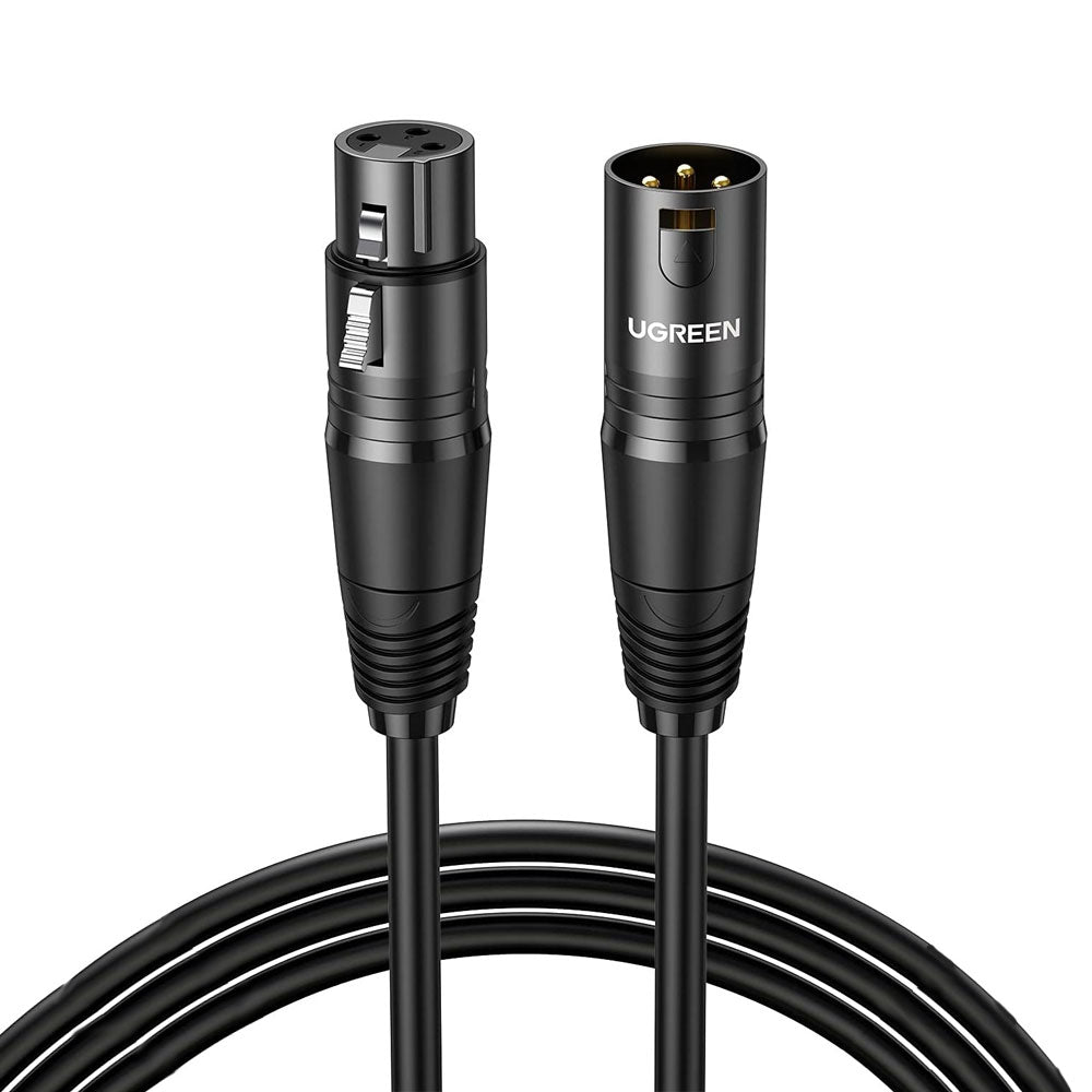 Cabo de Extensão de Áudio para Microfone UGREEN XLR Macho para Fêmea de 10 Metros – 20714