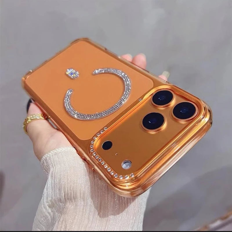 Capa ROSO WT Diamond Case MagSafe com Brilhantes Rhinestone – iPhone 18 Pro