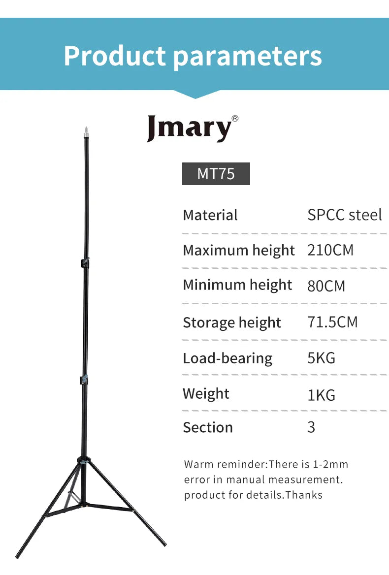 Jmary. MT-75 Light Tripod Stand