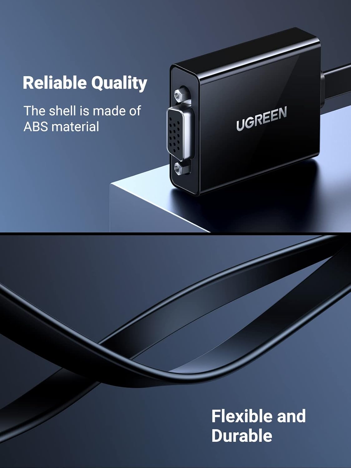 UGREEN Active HDMI to VGA Adapter with 3.5mm Audio