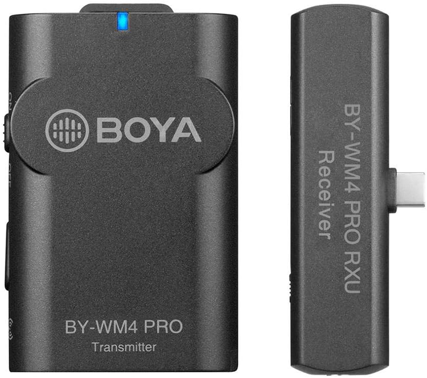 Boya BY-WM4 Pro-K5 Microfone de Lapela Sem Fio Para Dispositivos USB-C