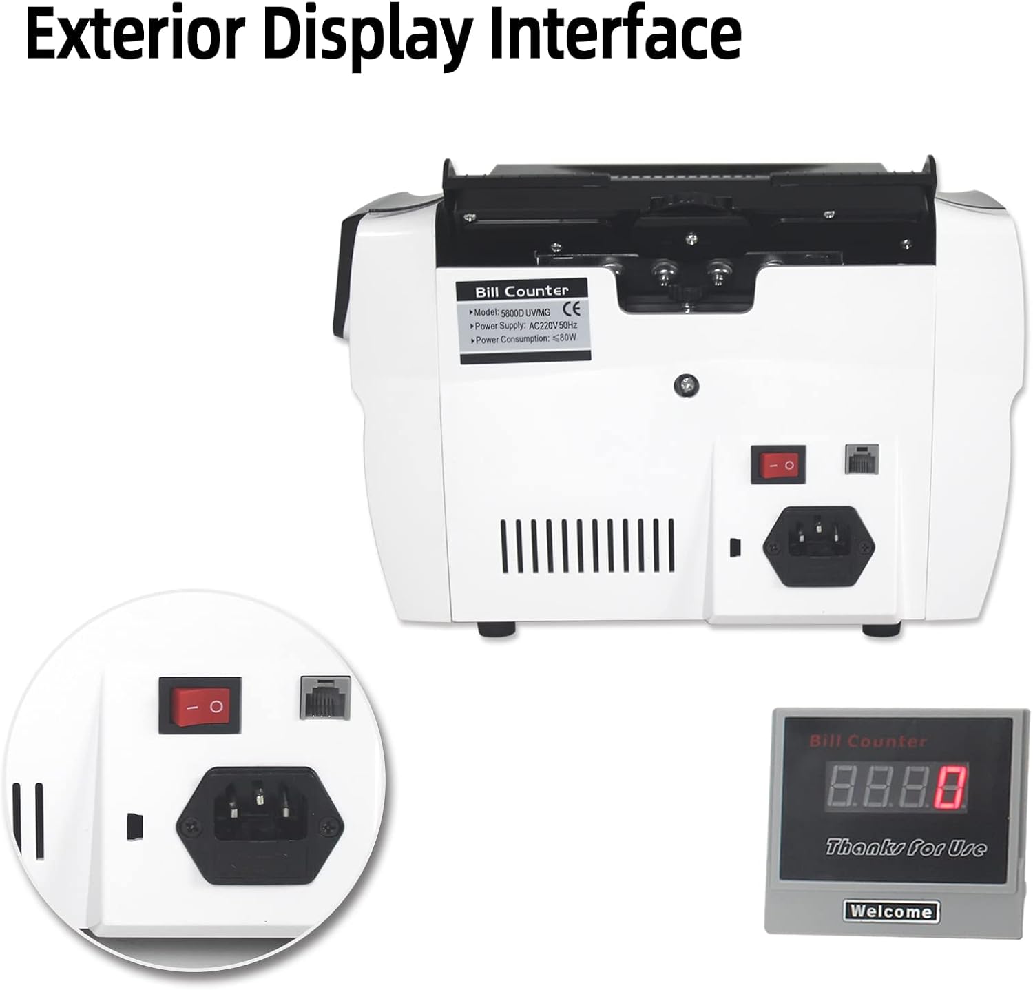 Xindabill 5800D Money Banknote Counter Machine