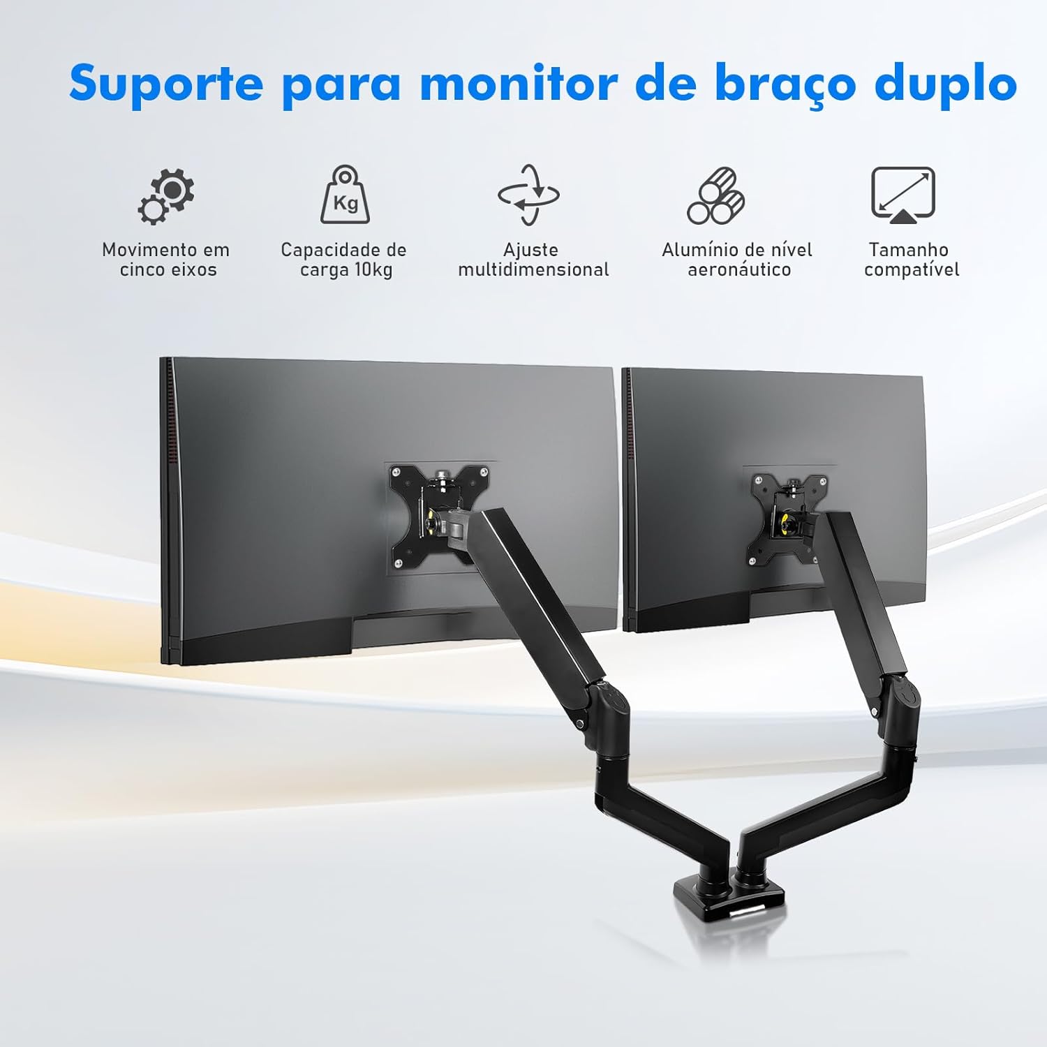 CH045 - SUPORTE DE MONITOR COM 2 BRAÇOS