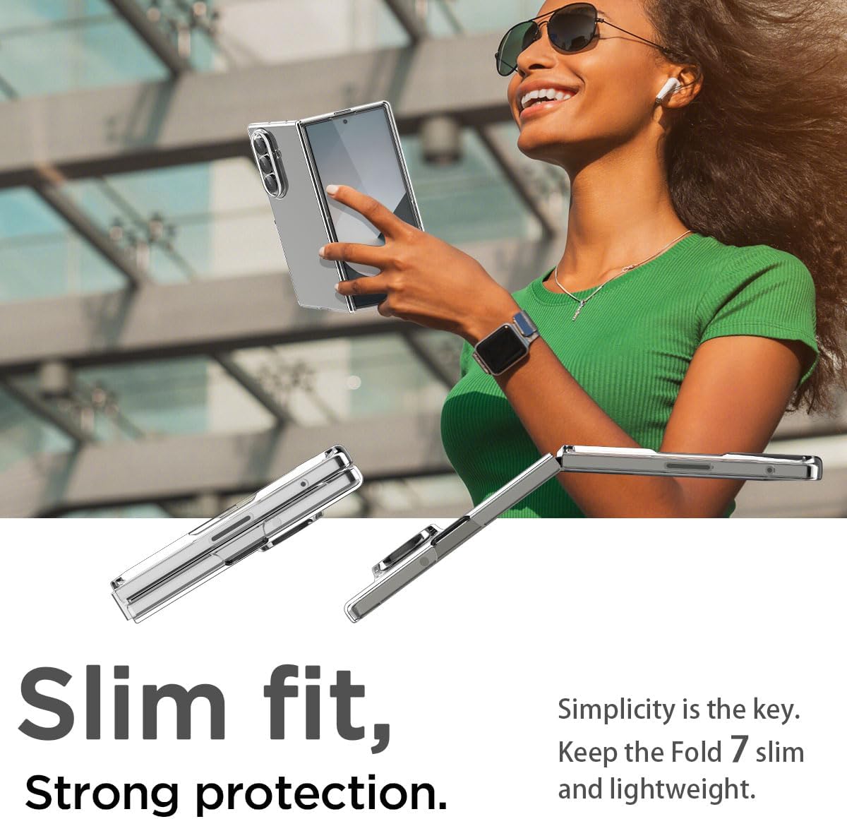 OKOZ Capa protetora com MagSafe transparente Fold 7