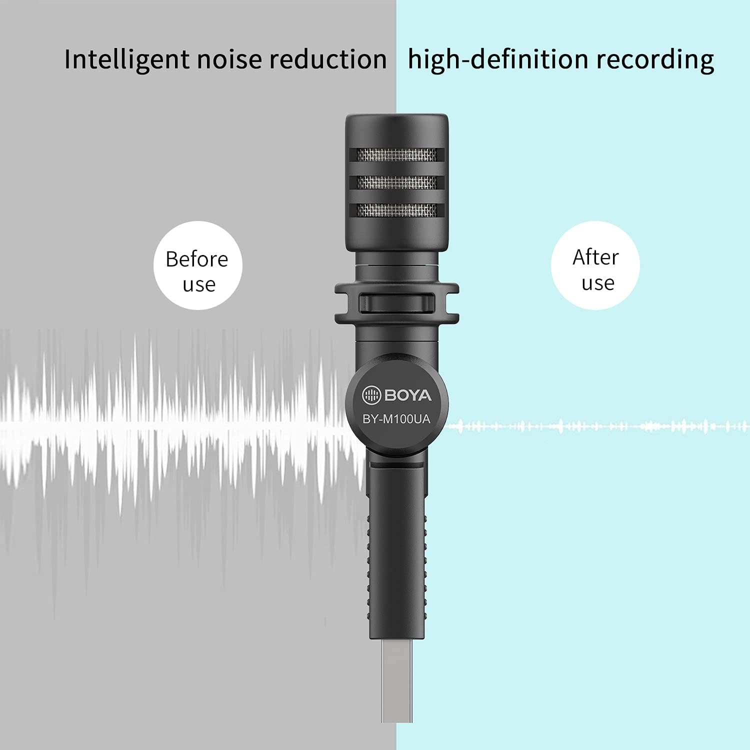 Microfone BOYA Plug &amp; Play BY-M100UA