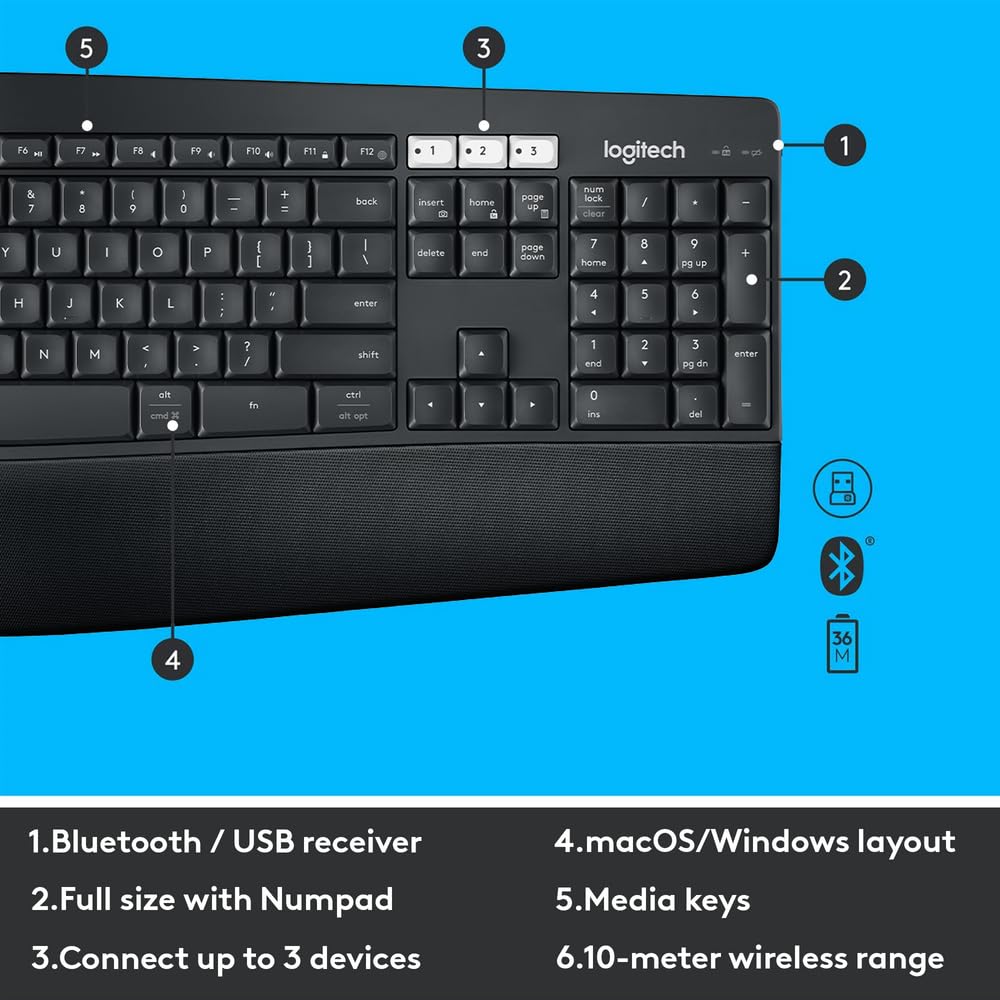 Logitech MK850 Multi-Device Wireless Keyboard and Mouse