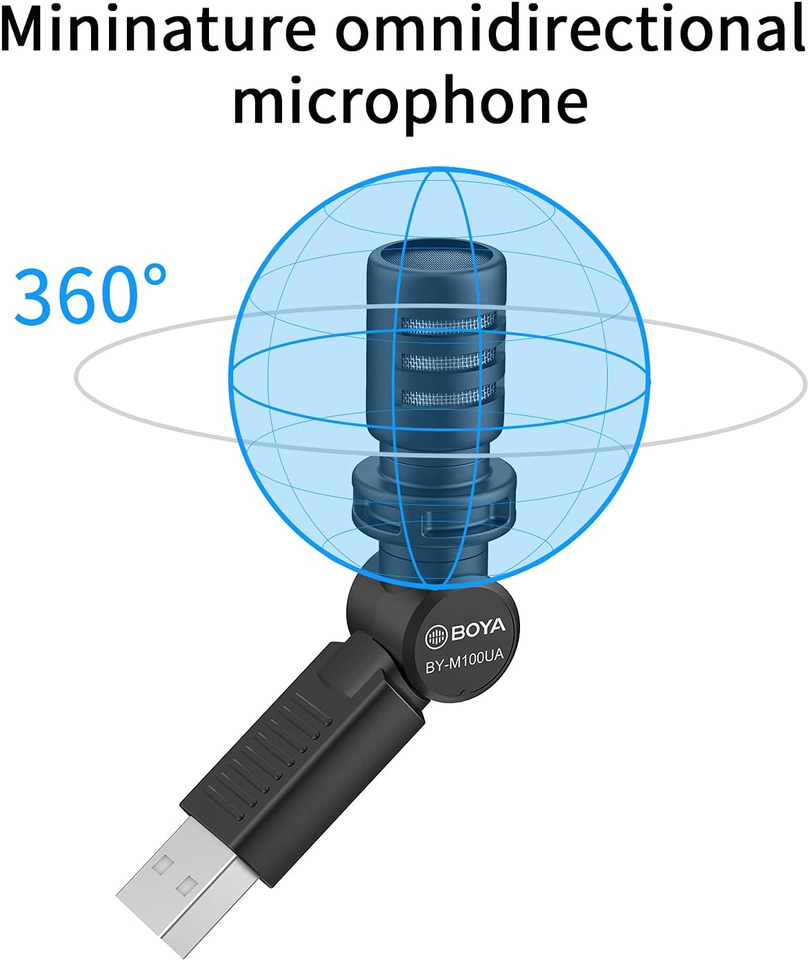 Microfone BOYA Plug &amp; Play BY-M100UA