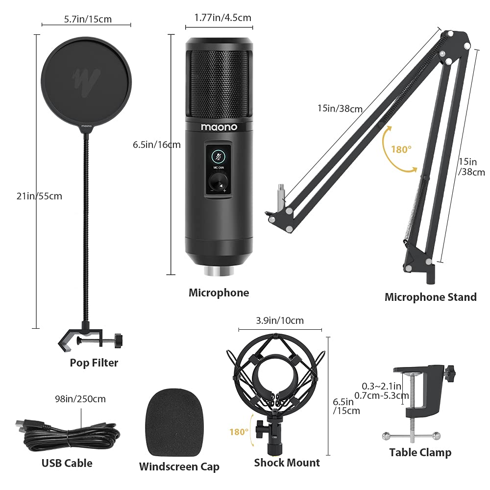 MAONO AU-PM421 Condenser USB Microphone