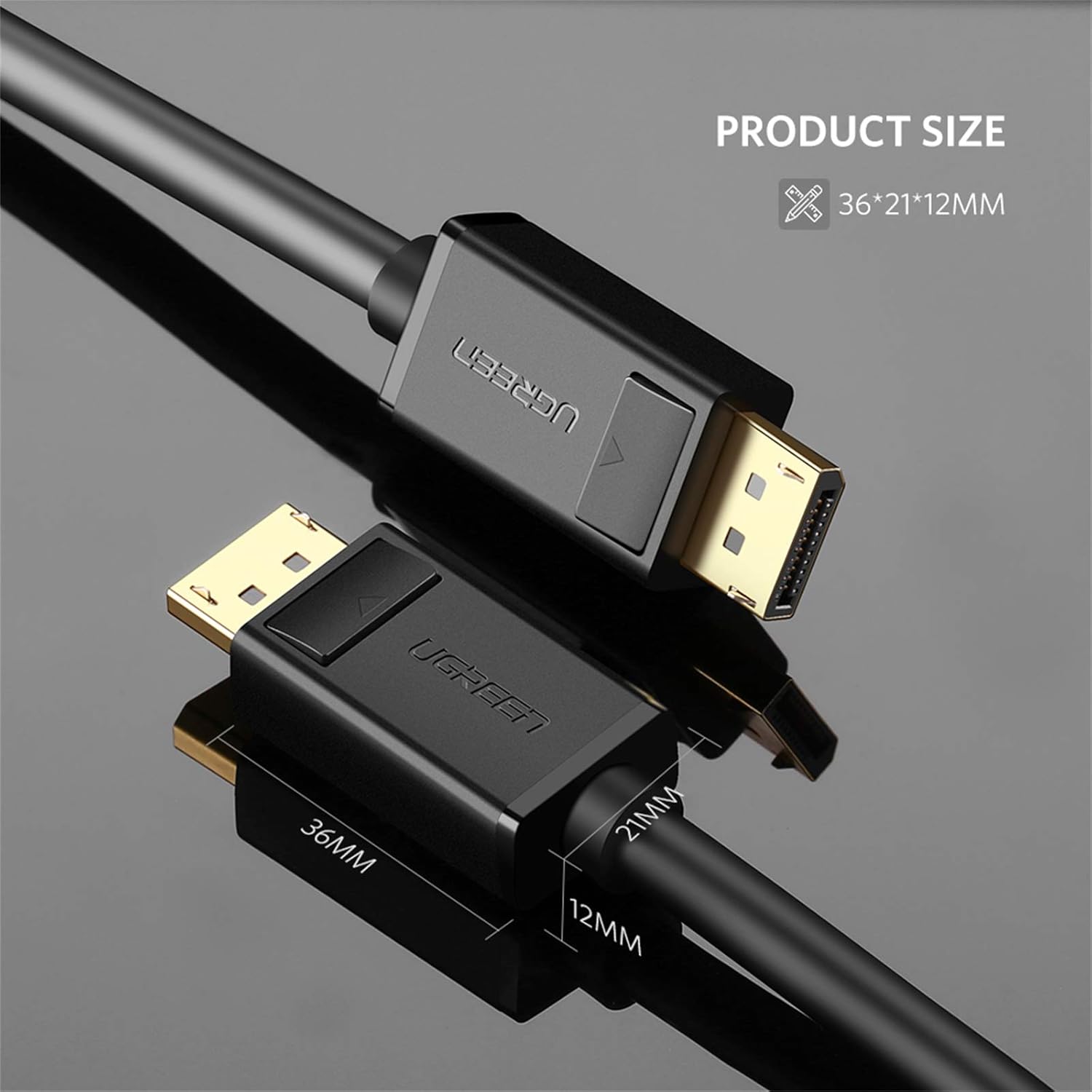 Ugreen Cabo 10244 Displayport Male to Male 1m