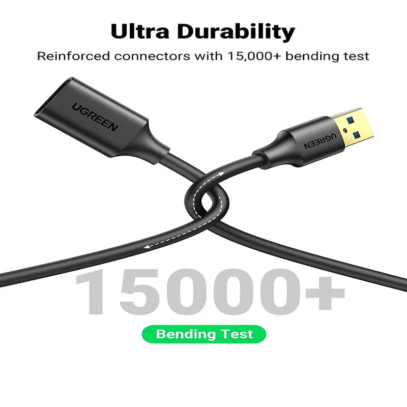 Cable USB 3.0 UGREEN 10368B, male, 1m (black)